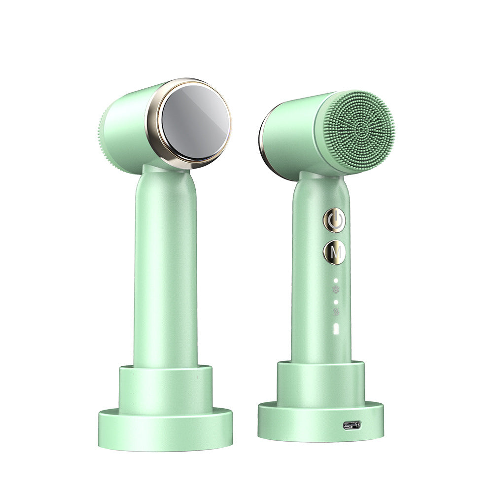 6-in-1 Electric Facial Cleansing Brush ( Hot & Cold Compress Therapy ) – SARA BEAUTIES